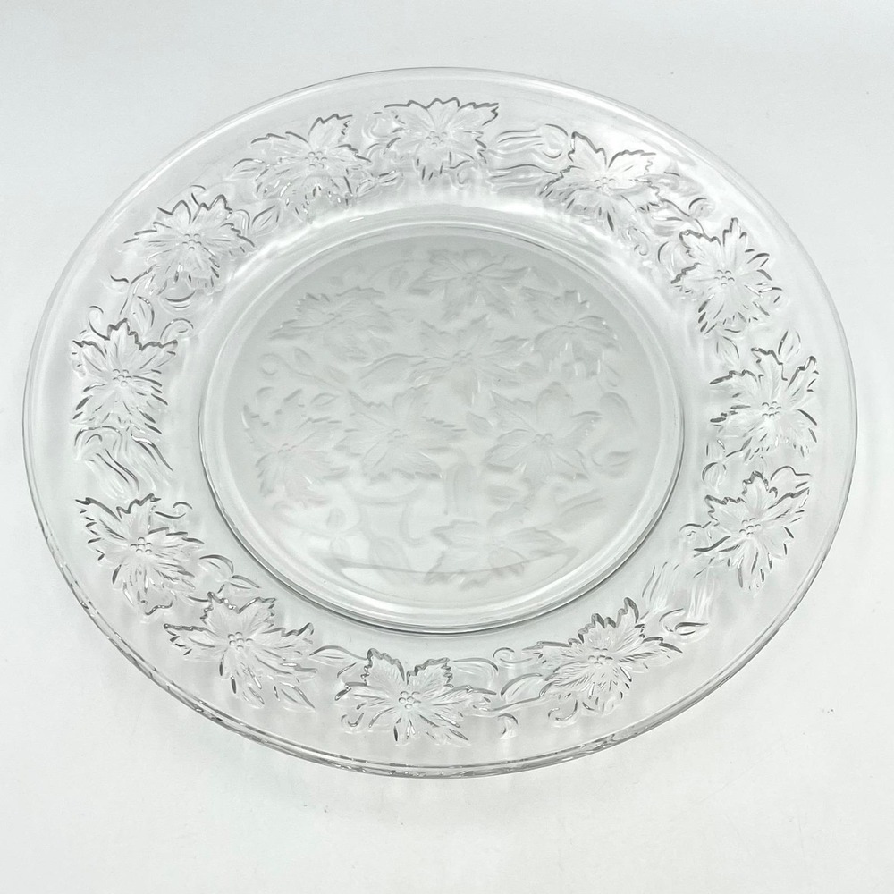 Vintage 1980s Princess House Fantasia Dinner Plate Frosted Floral 10"
